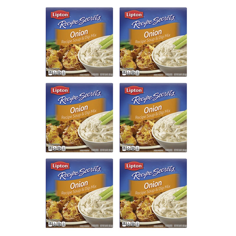 Lipton Recipe Secrets Soup and Dip Mix For a Delicious Meal Onion Great With Your Favorite Recipes, Dip or Soup Mix 2 oz (Pack of 6) - Image 1